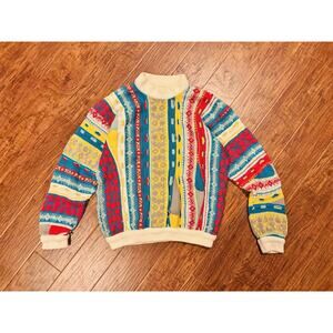 COOGI Australia Vintage 100% Mercerised Cotton Cable Knit Sweater Medium
